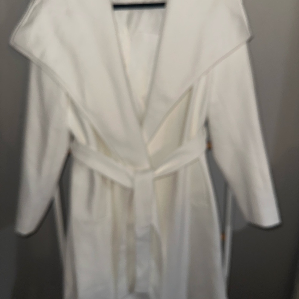 Beautiful White Belted Coat